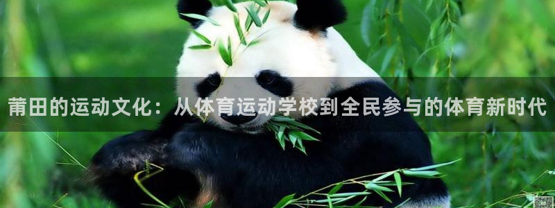 JJB竞技宝官方平台体育:莆田的运动文化:从体育运动学校到全